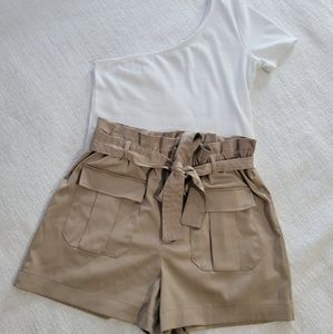 Love Tree Tan High Waist Shorts Size L